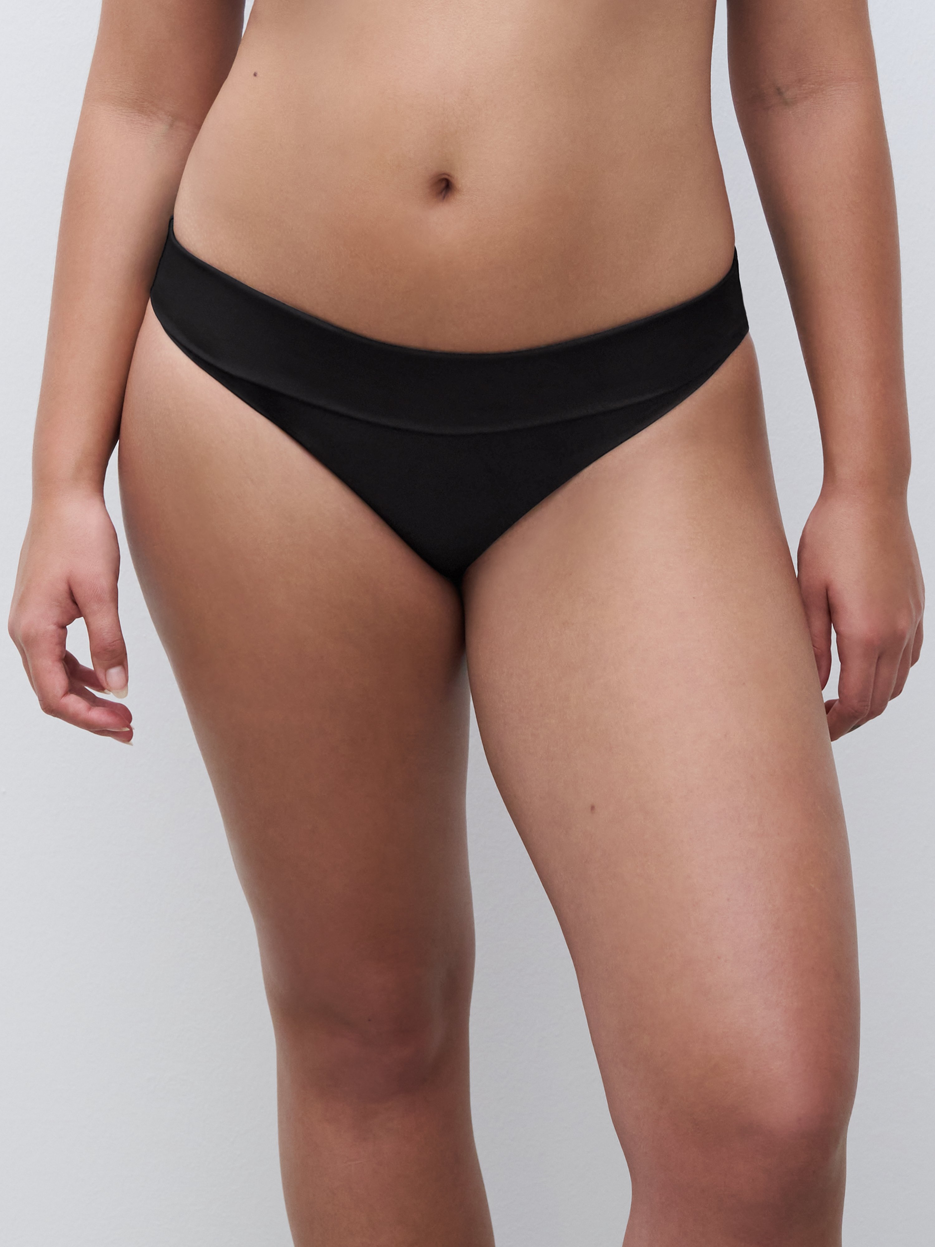 Adjustable high-waisted bikini bottom