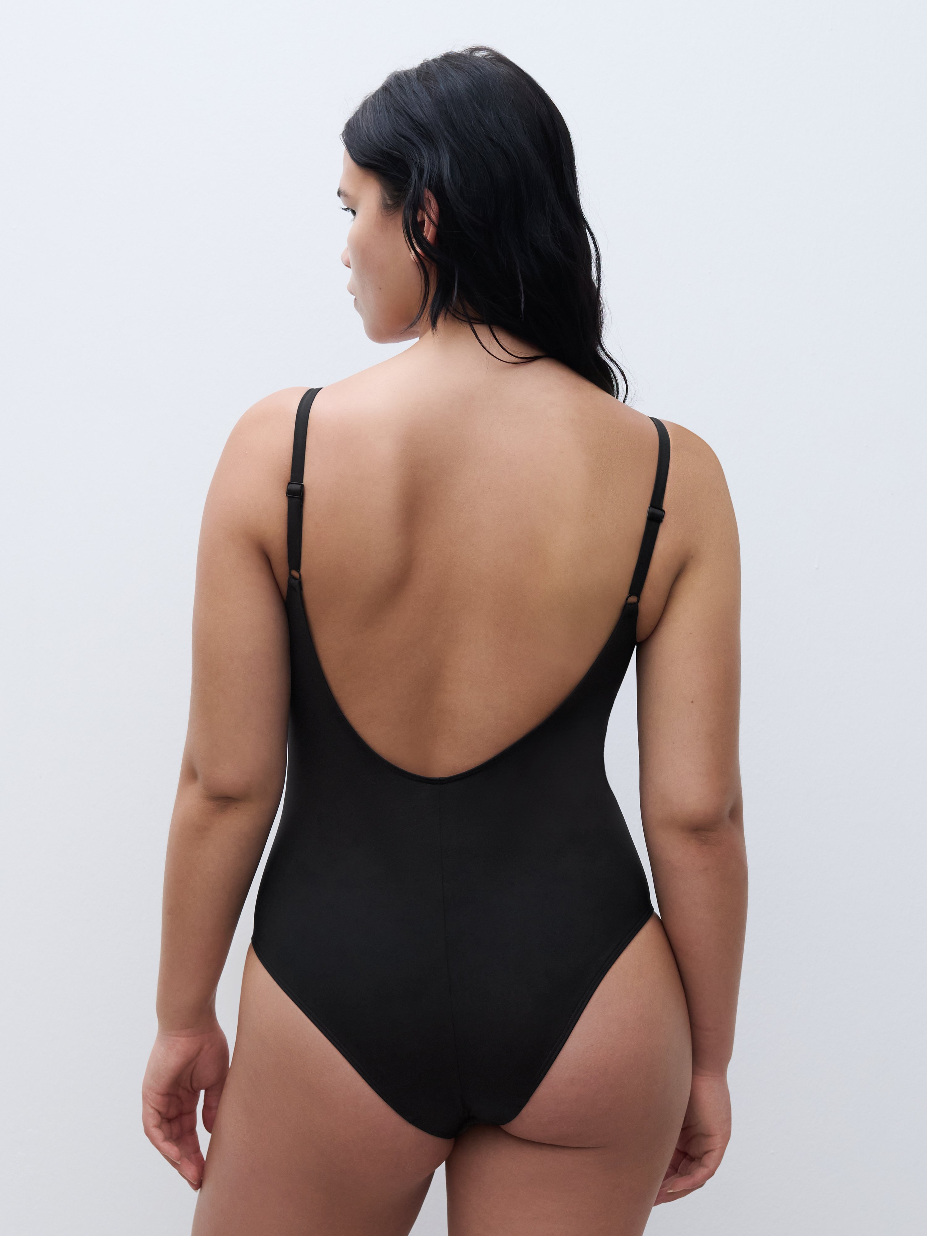 Maillot de bain 1 pièce sans armature triangle coques spacer