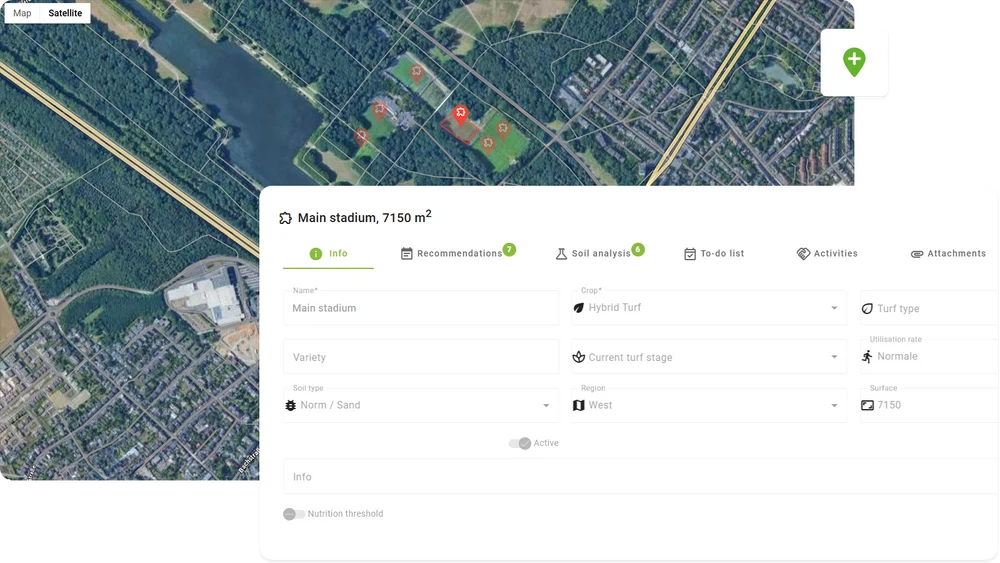 TurfHub Area Field Management