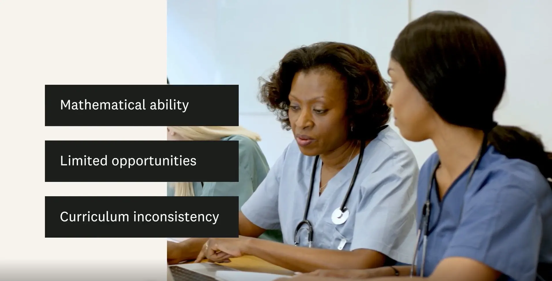 Nursing student studying