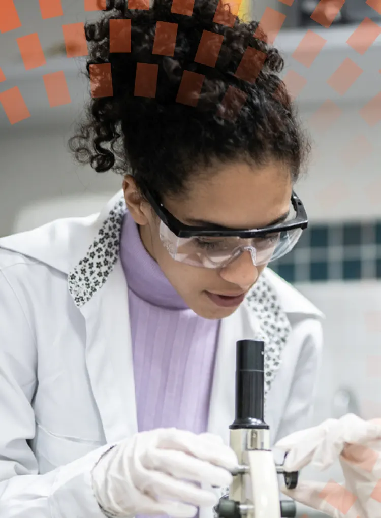 Young female scientist working in laboratory