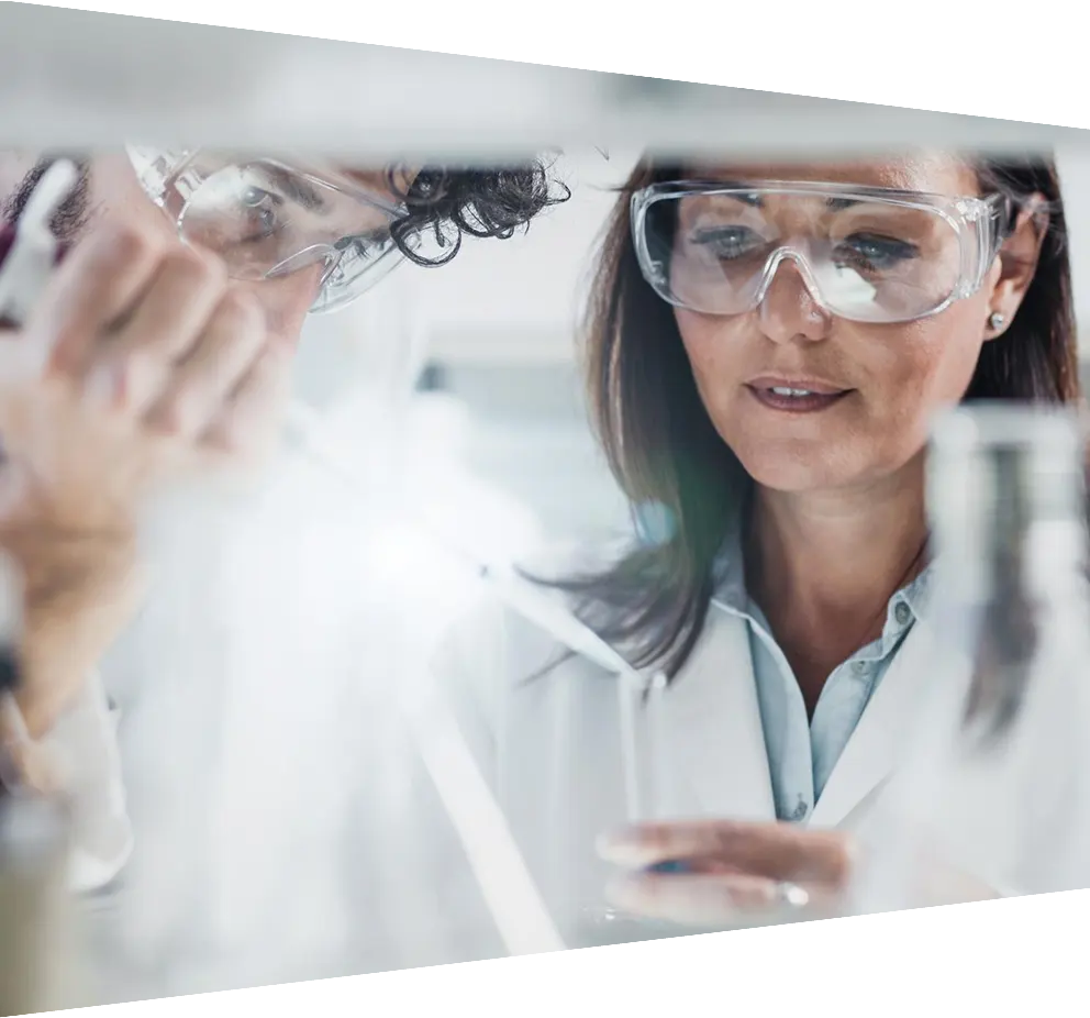 Scientist Using an Automatic Pipette