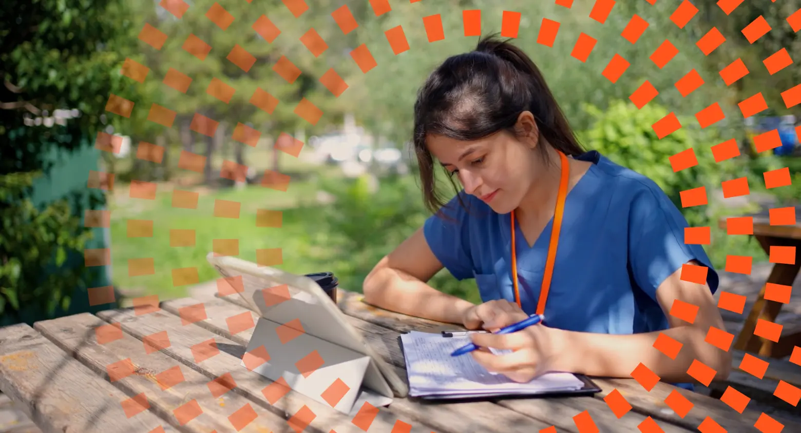 nursing student studying on computer