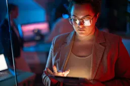 Woman using tablet 