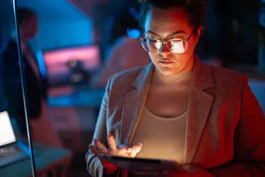 Woman using tablet 