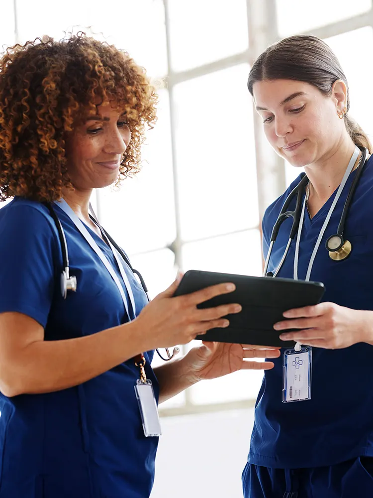 clinical comptency management header mobile
