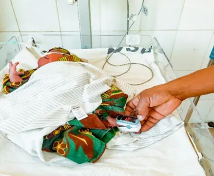Child receiving Essential Emergency and Critical Care