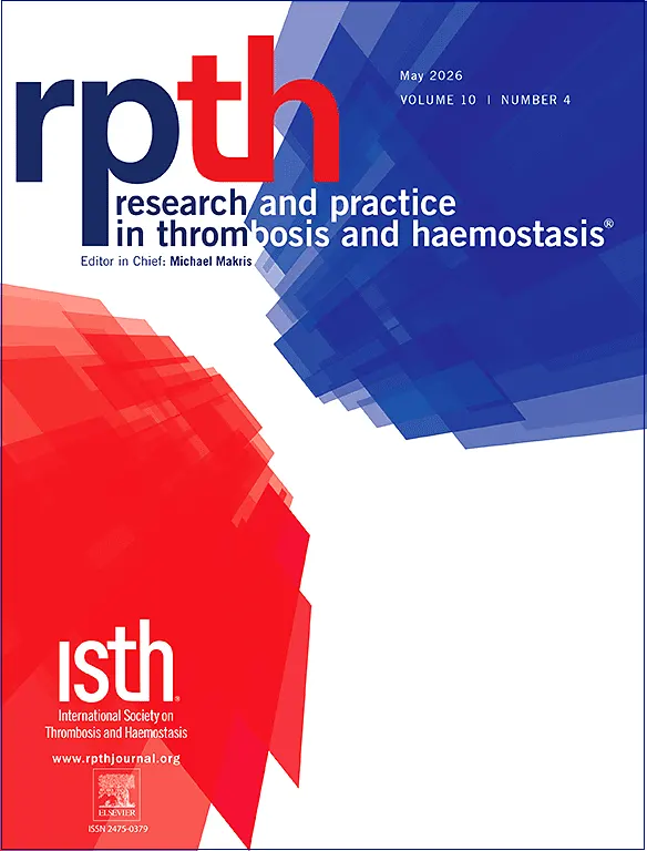Research and Practice in Thrombosis and Haemostasis cover