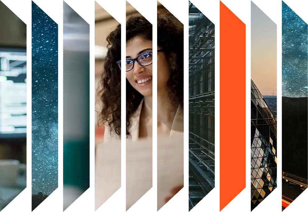 Colourful accordion of various images