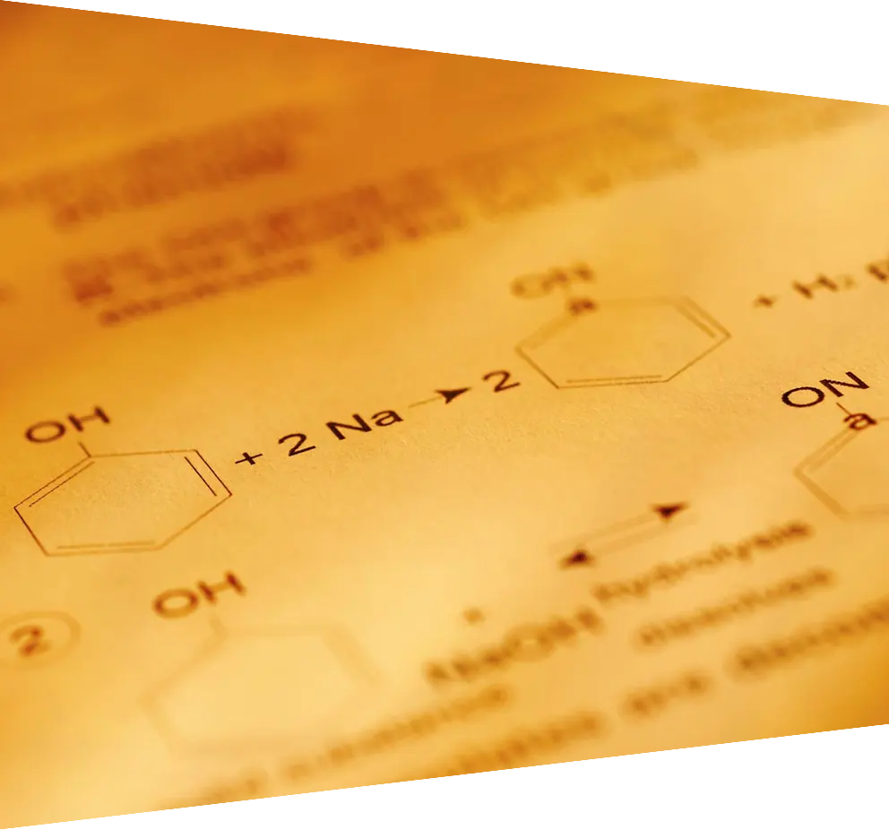 Close up of chemical formula