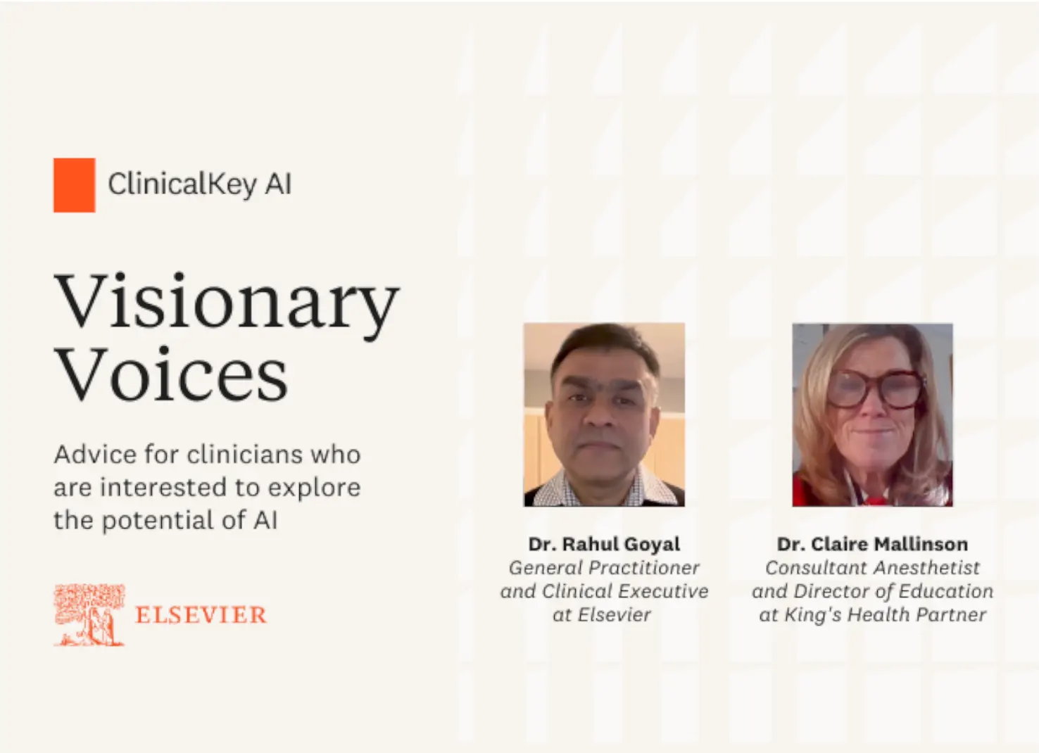 What advice can you offer clinicians who are interested to explore the potential of AI? 