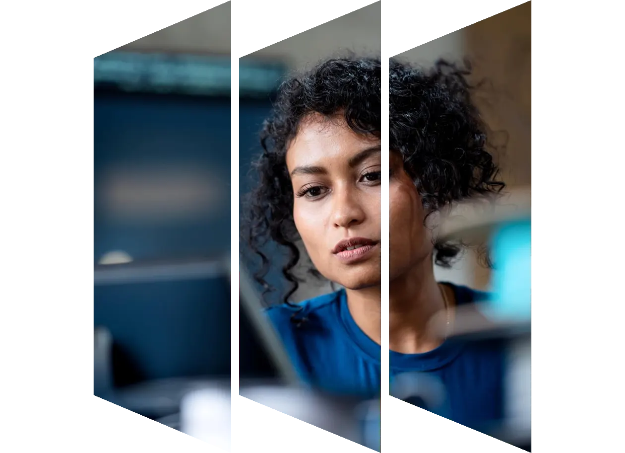 Female software engineer working on project development 