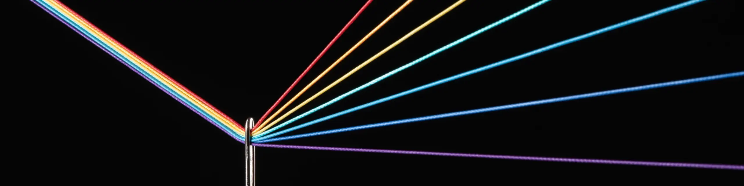 A needle with threads that goes in between