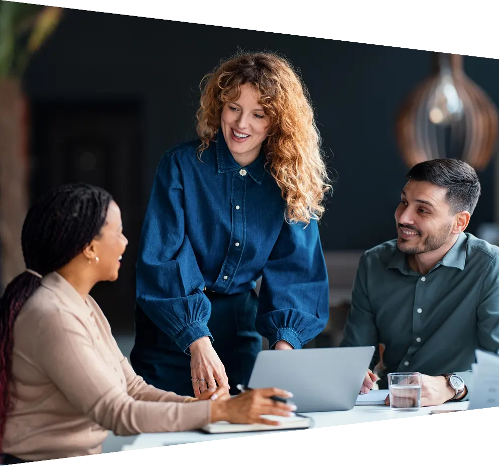 Professional Business Team Collaborating in a Modern Office