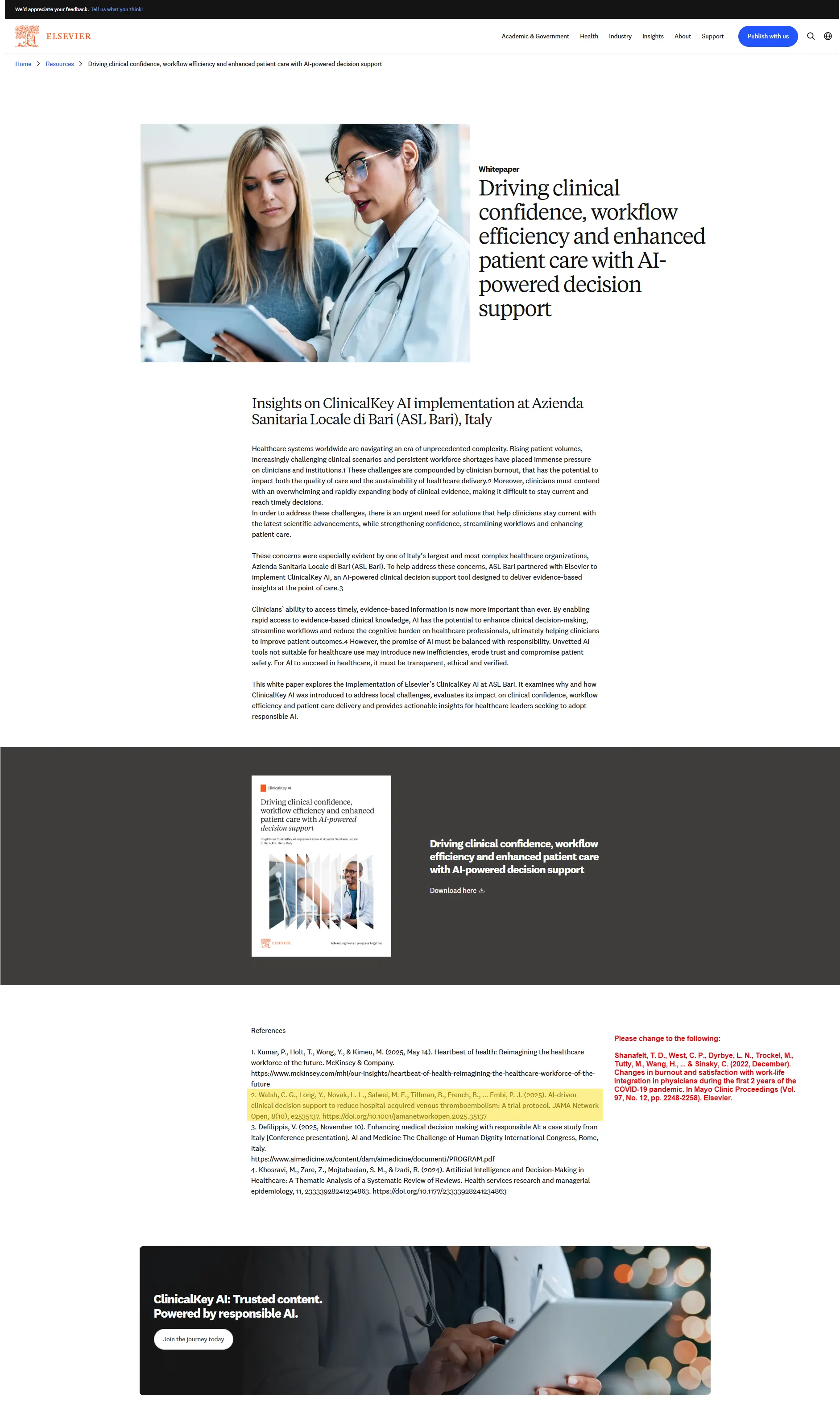 Driving clinical confidence,  workflow efficiency and enhanced  patient care with AI-powered  decision support