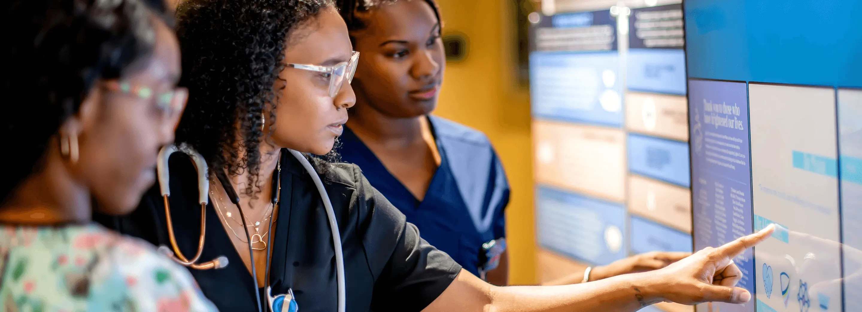 Nurses using smart tv technology