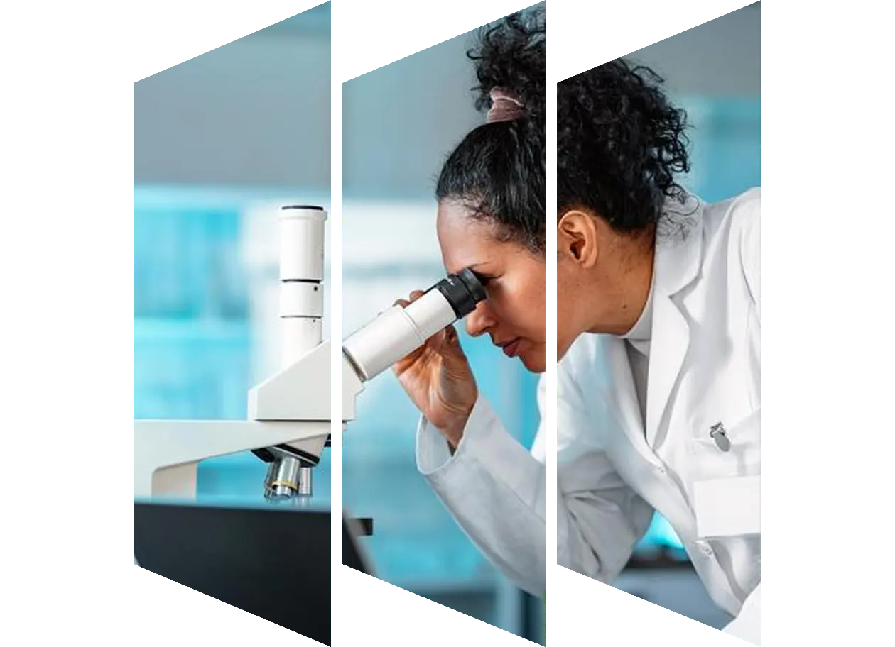 Female scientist working in a lab