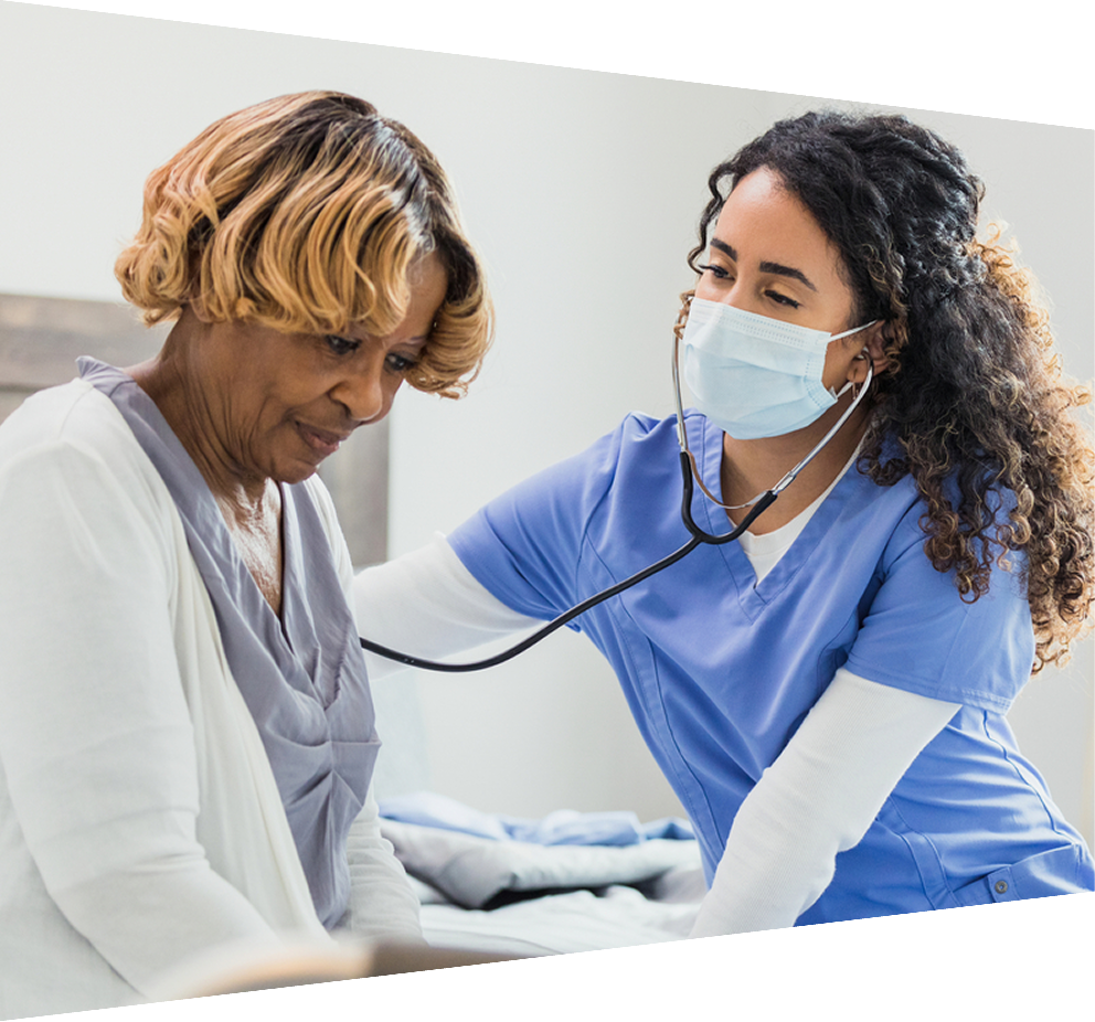 Female doctor examining a patient