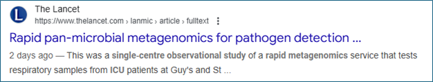 The Lancet Metadata Screenshot