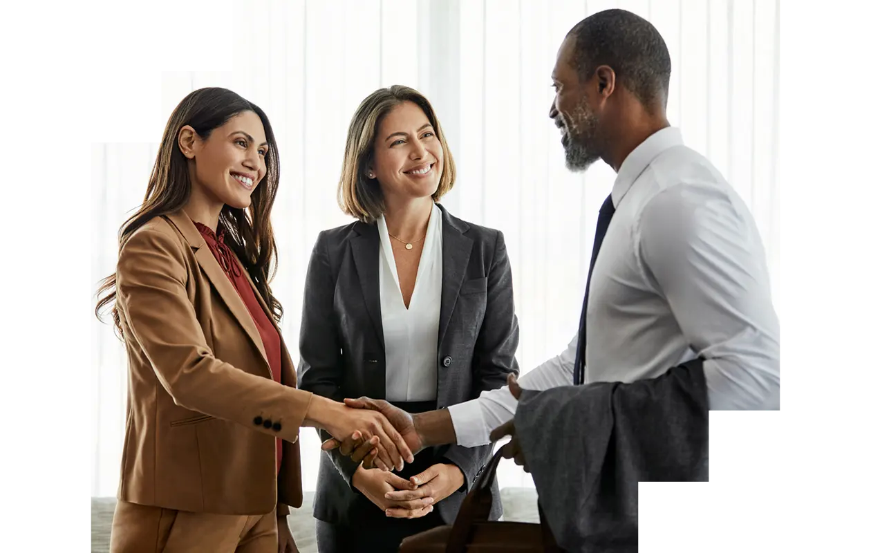 Businesspeople shaking hands