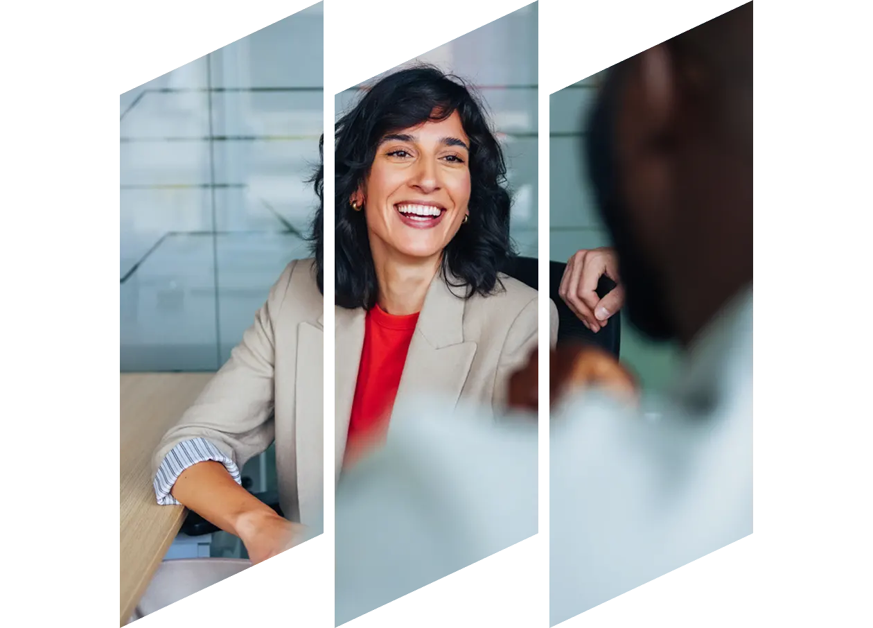 Woman offering advise to a client
