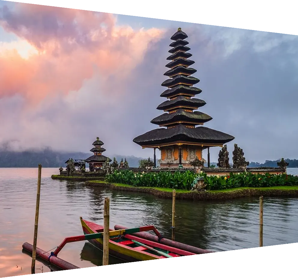 Pura Bratan Hindu-Buddhist water temple in Bali, Indonesia