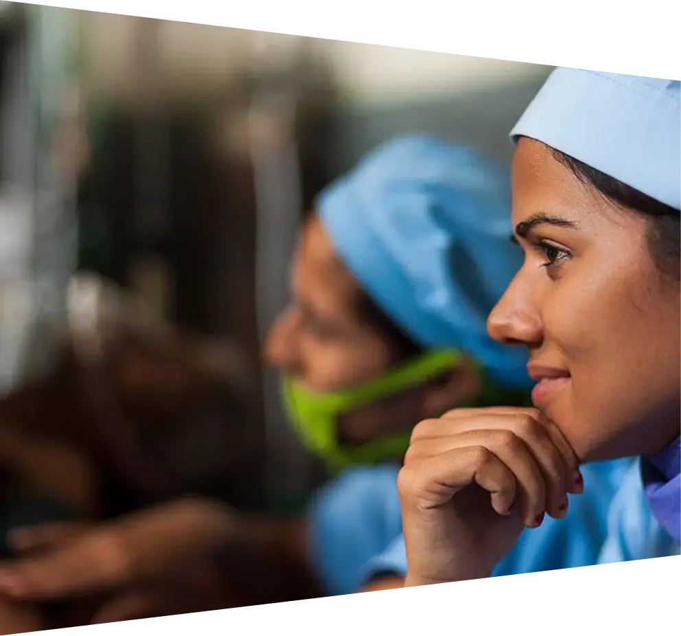 Close-up of nurses in Nepal