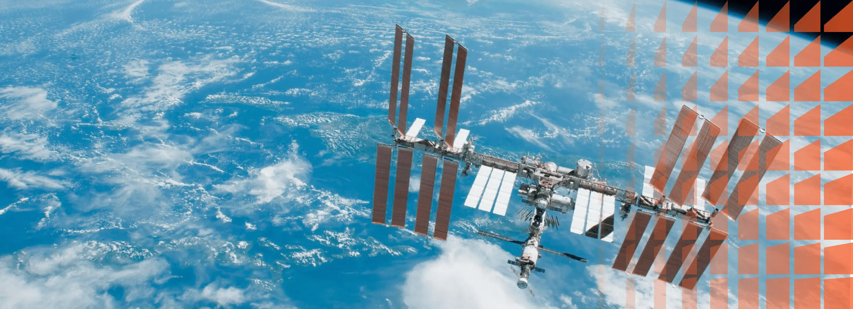 A picture of the earth with a satellite roaming
