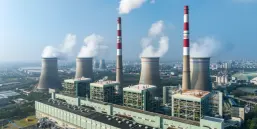 Aerial view of thermal power generation