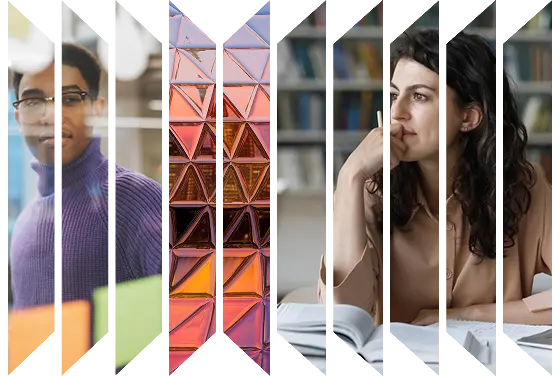 Colourful accordion of various images