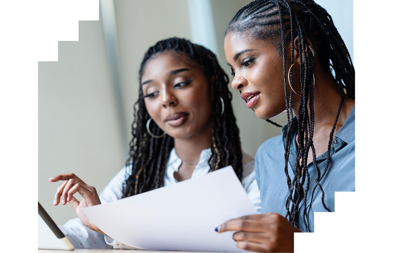 African-American female financial advisor in discussion with a client