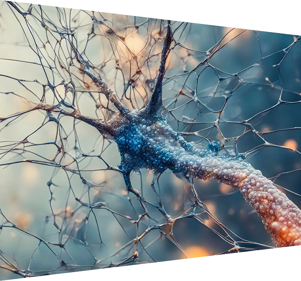 Microscopic image of Neural network Brain cells