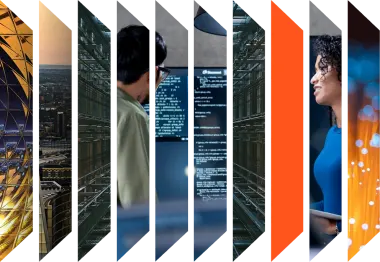 Colourful accordion of various images