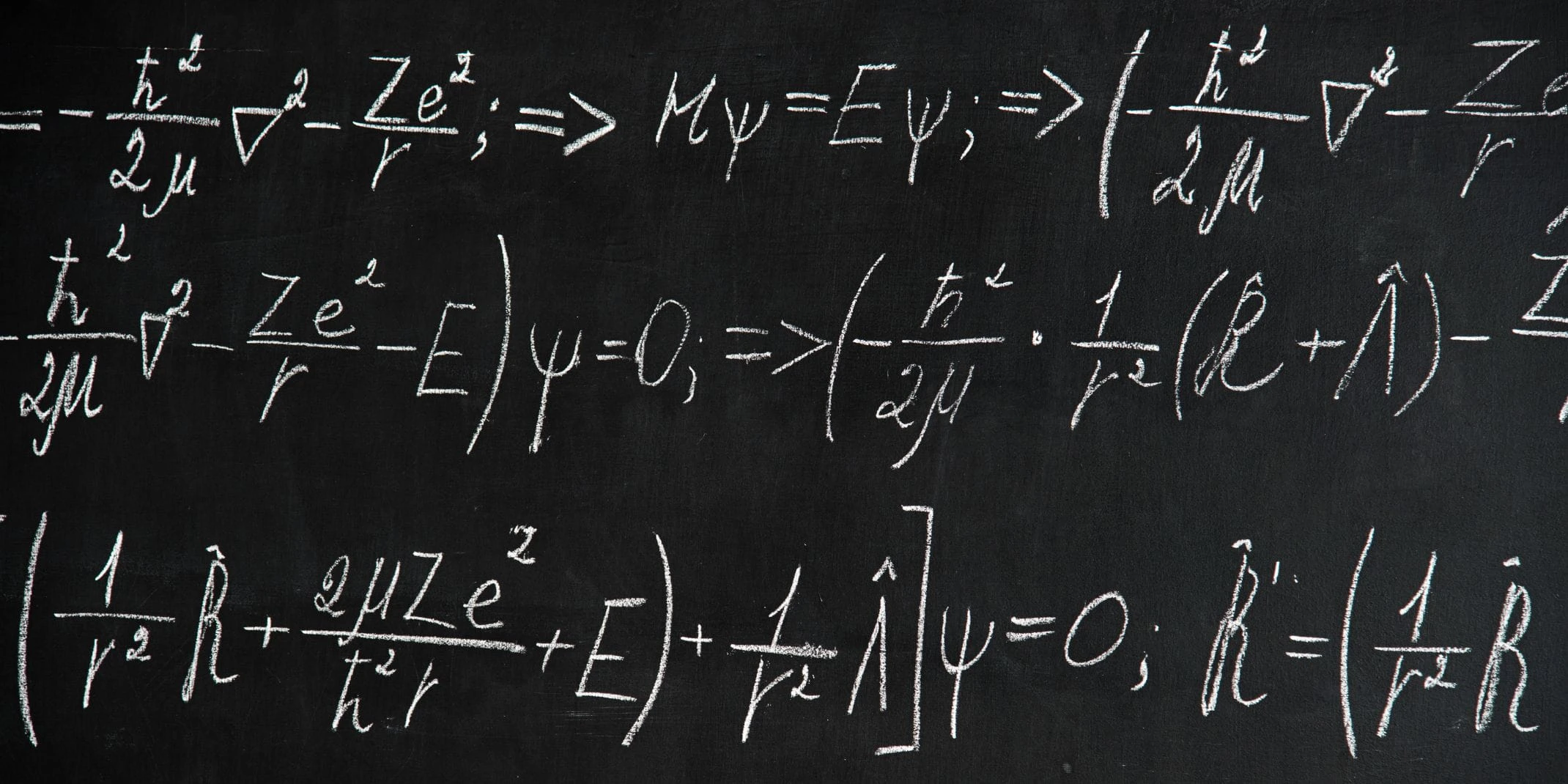 Equations on blackboard