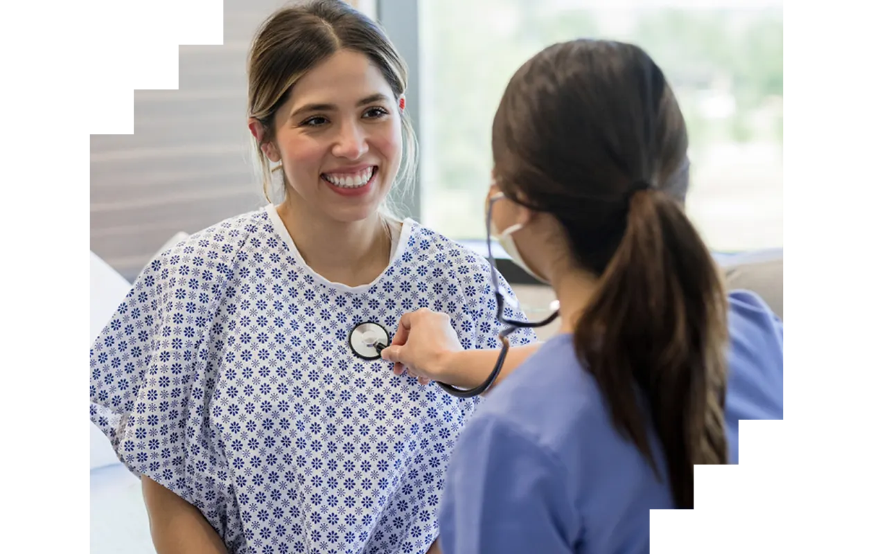 A doctor treating a patient