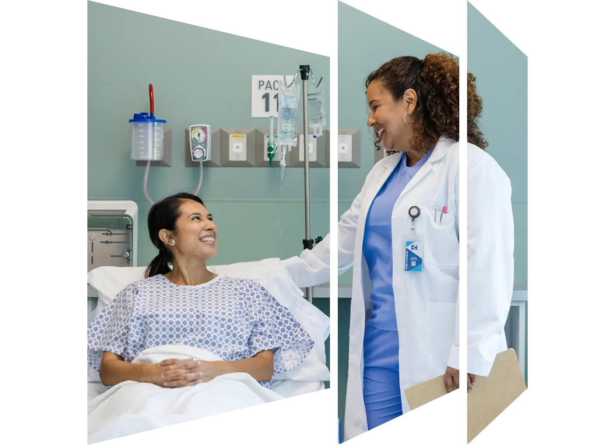 Medical professionals discussing clinical decisions