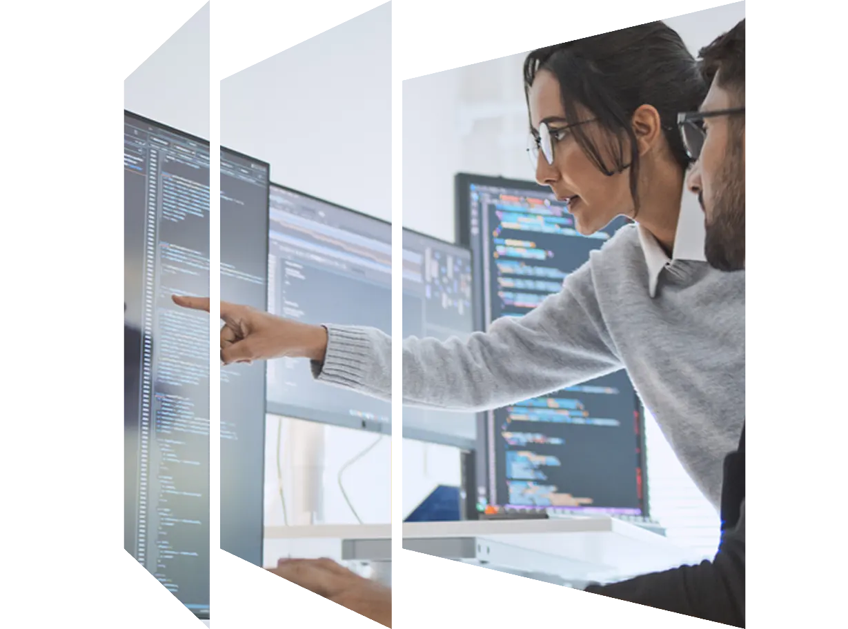 Mature male giving energy lecture in front of large screen