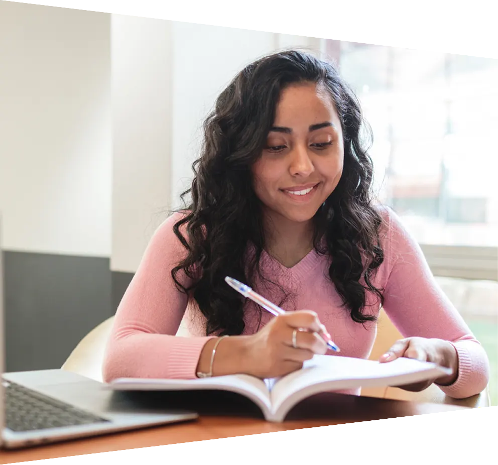 Smiling Elsevier employee