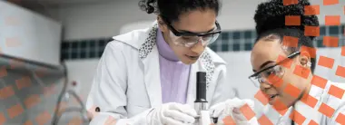 Close-up of female researcher working in a lab