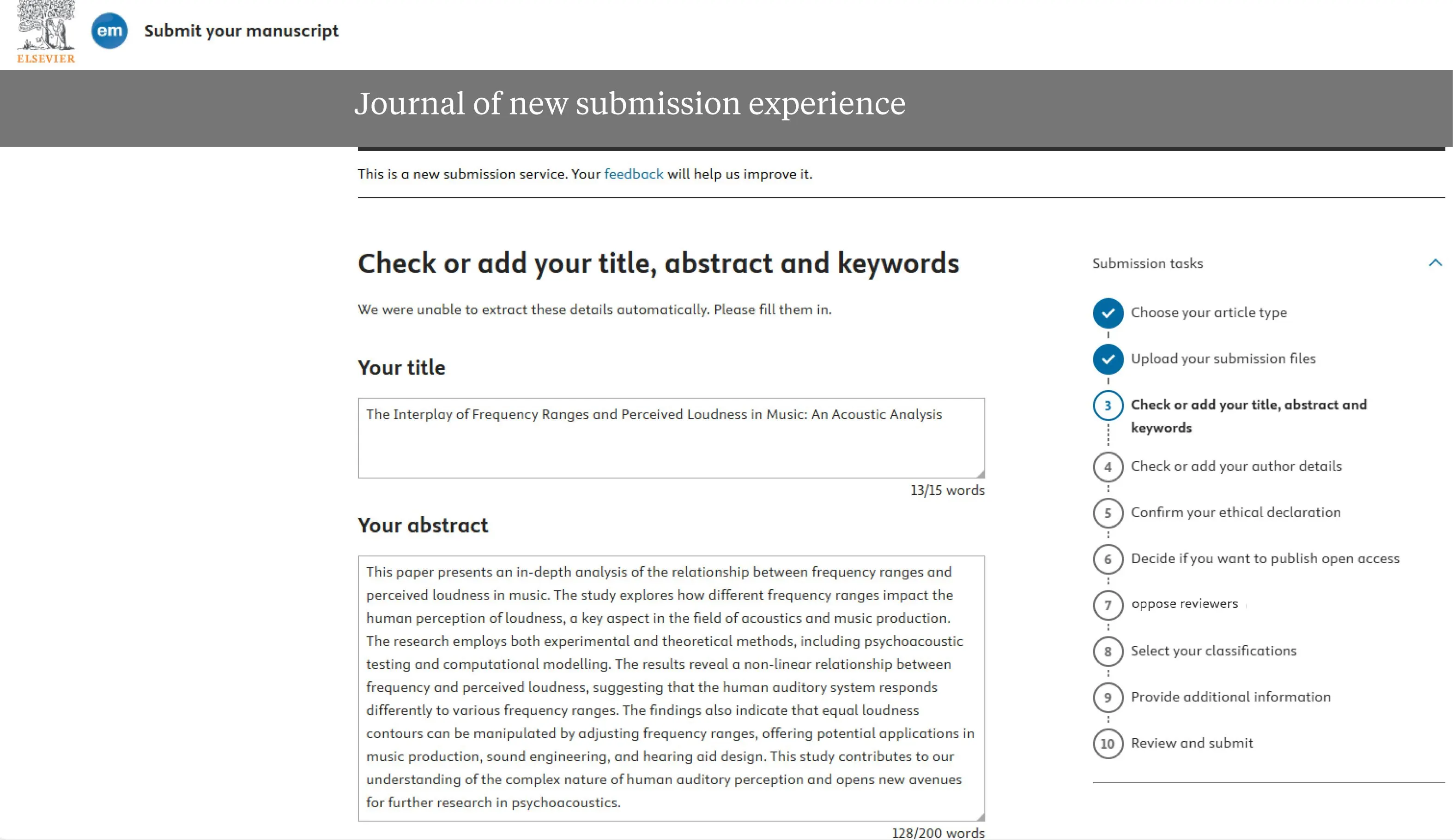 The screenshot displays the updated submission environment with the tasks on the right, highlighting the streamlined process.