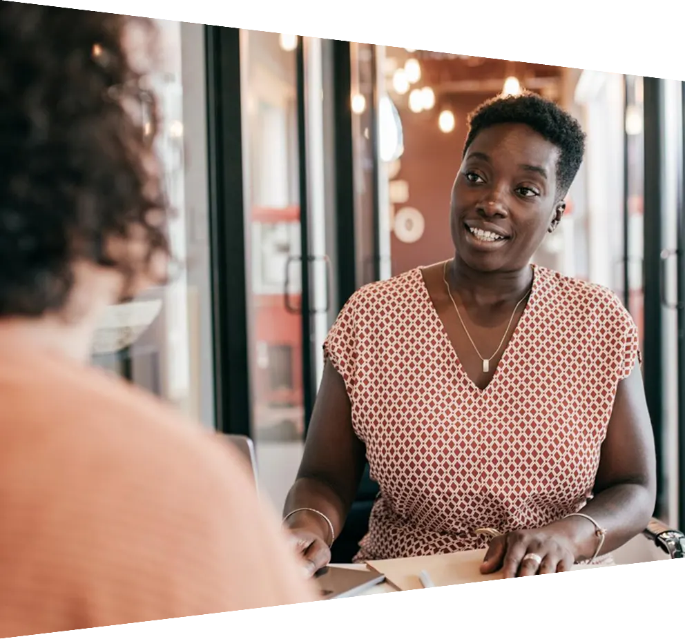 Adviser having a discussion with a client