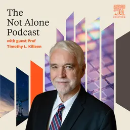 Photo of Dr Tim Killeen, President of the University of Illinois System, on a decorative background