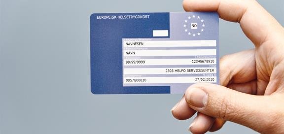 Et europeisk helsetrygdekort.
