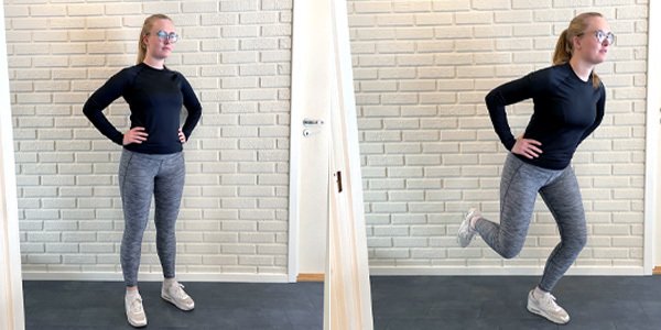 Bildet viser hvordan du skal utføre et skøytehopp.