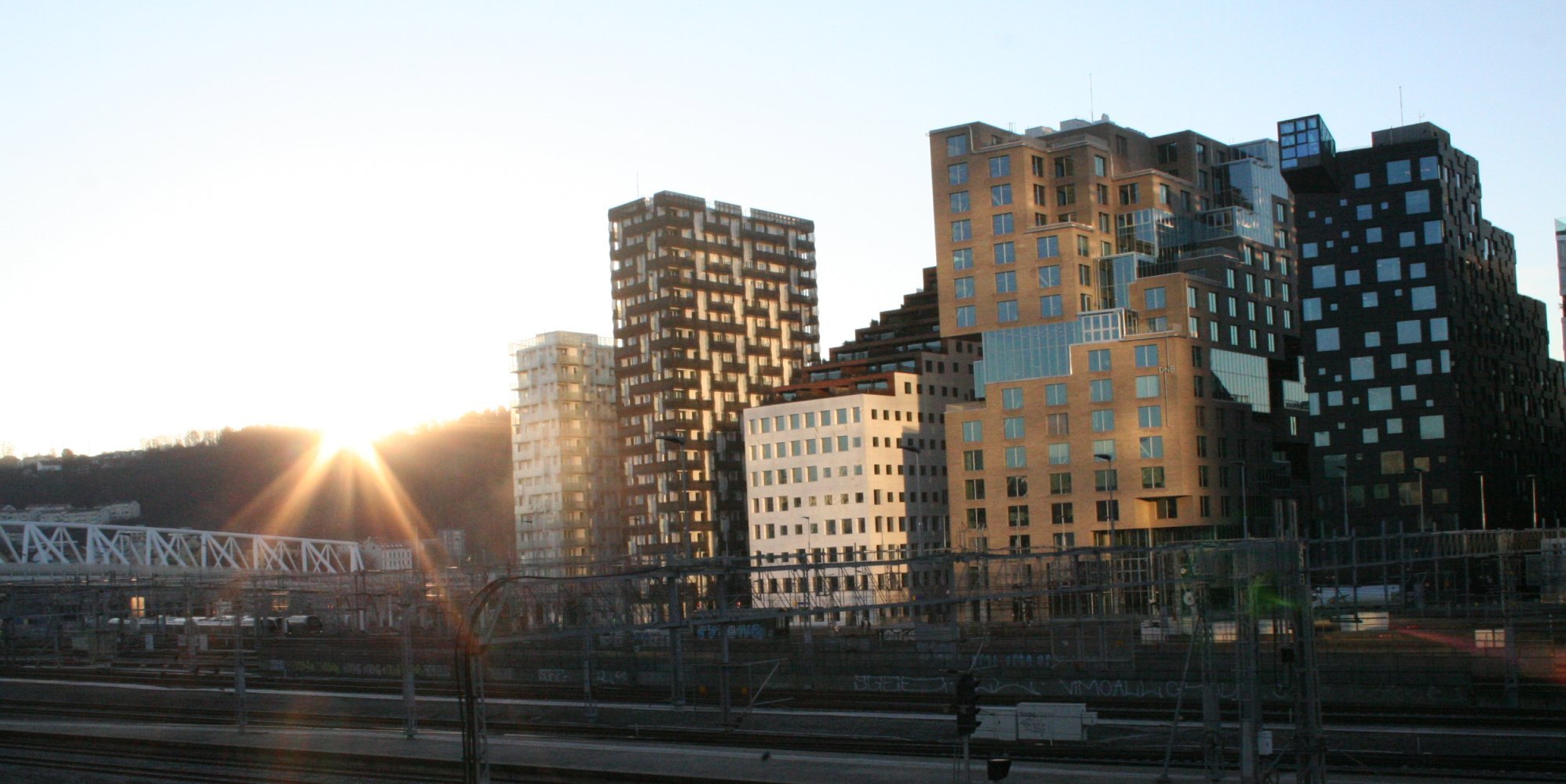 Barcode i Oslo en vinterettermiddag.