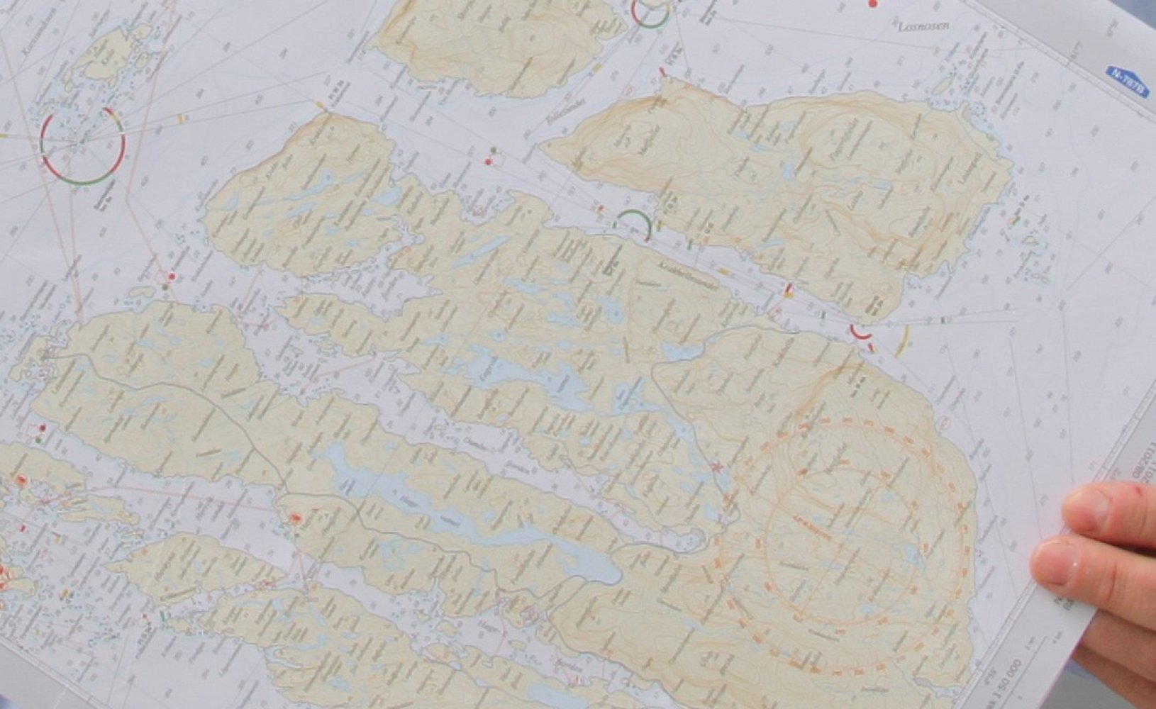 Nærbilde av et sjøkart