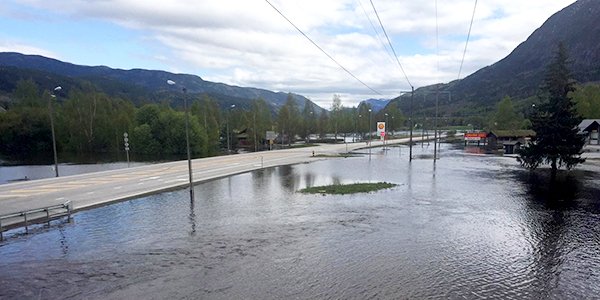 Nesbyen etter uværet Hans.