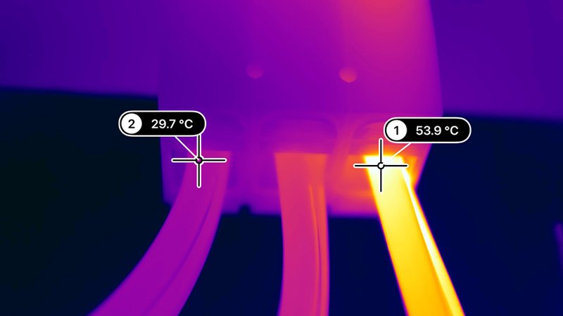 Termografi av et sikringsskap.