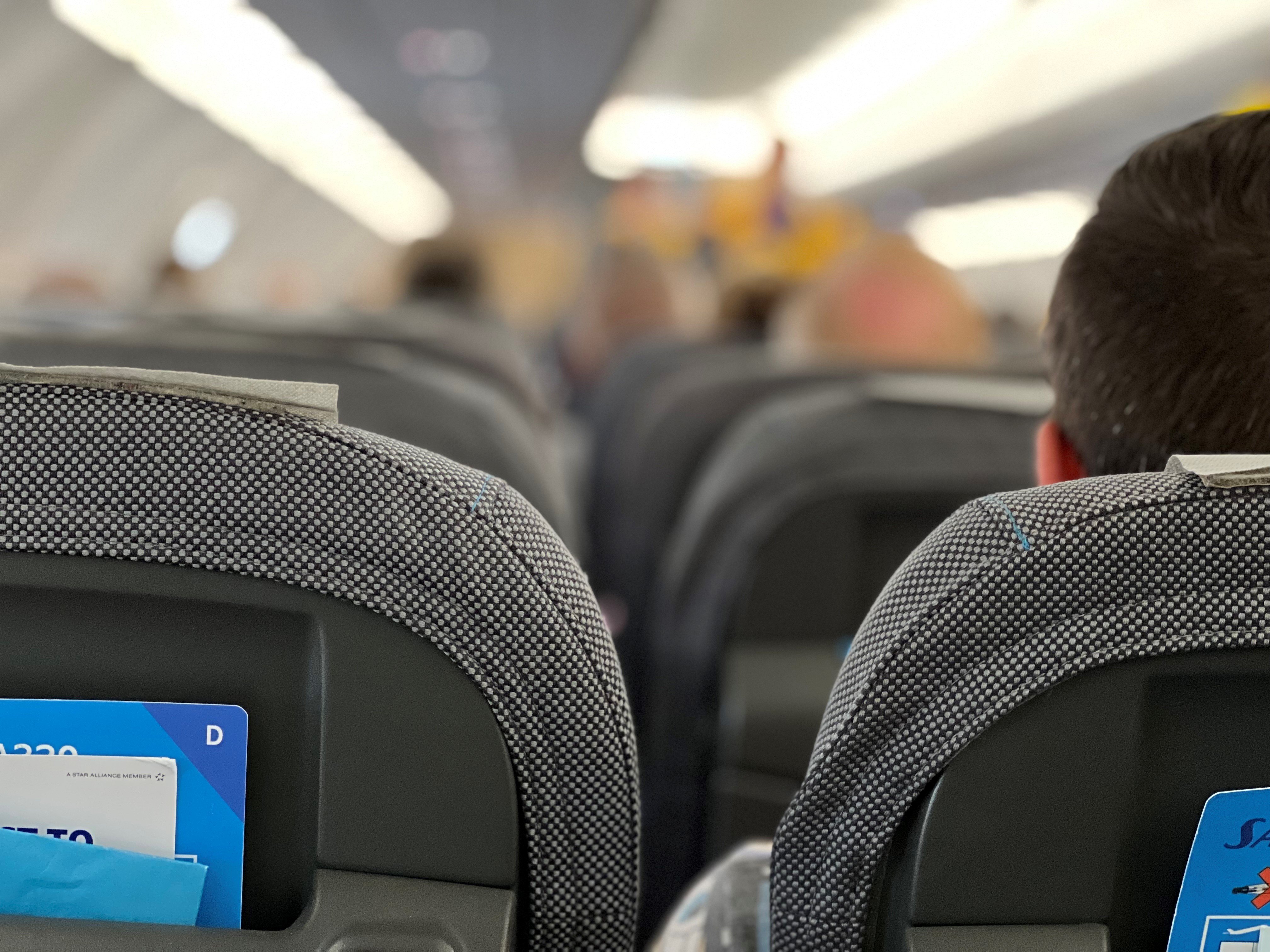 Baksiden av et flysete.