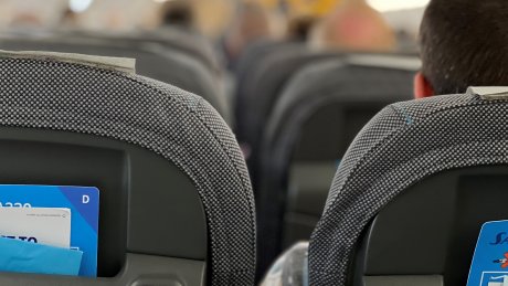 Baksiden av et flysete.